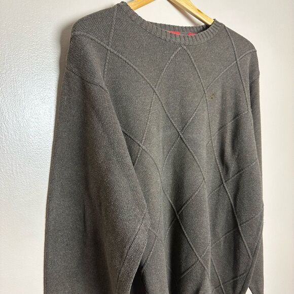 CLEARANCE! Men’s Brown Izod Diamond Pattern Sweater Size XL EUC - Picture 3 of 5